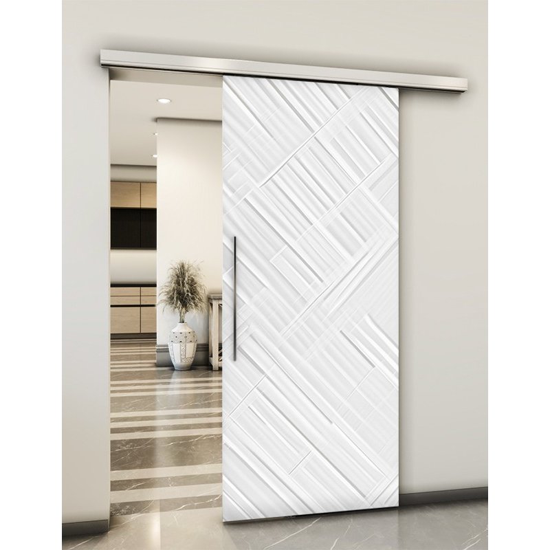 Holzschiebetür Slim-Line - Weiss 3D Model 1006 Holzschiebetür Slim-Line - Weiss 3D Model 1006