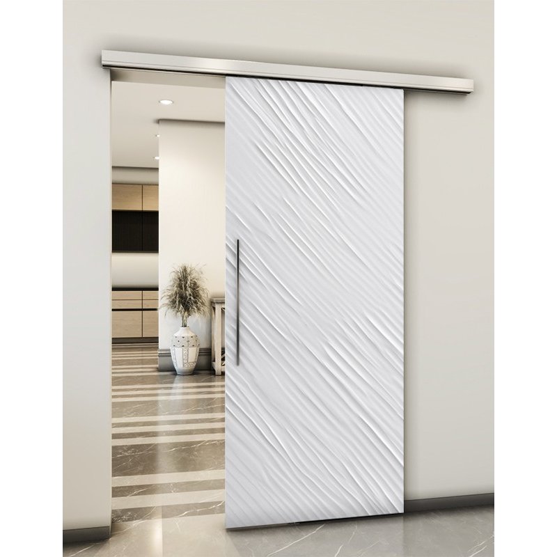 Holzschiebetür Slim-Line - Weiss 3D Model 1042 Holzschiebetür Slim-Line - Weiss 3D Model 1042