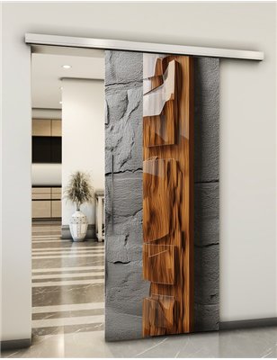 Holzschiebetür Slim-Line - Holzkunst Model 1076