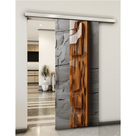 Holzschiebetür Slim-Line - Holzkunst Model 1076
