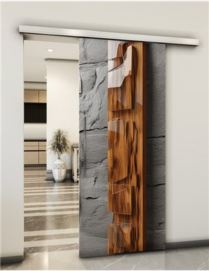Holzschiebetür Slim-Line - Holzkunst  Model 1076