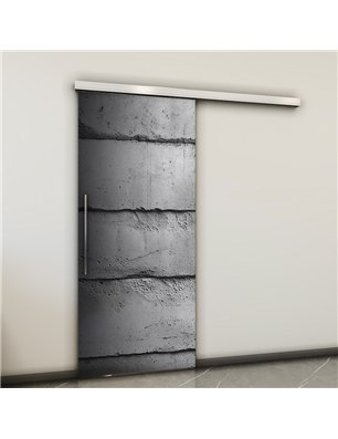 Holzschiebetür Slim-Line - Beton und Stein  Model 1058