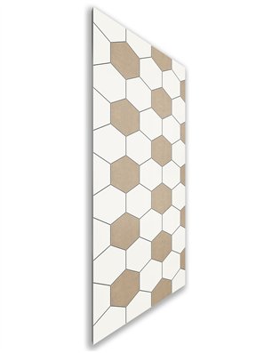 Holzschiebetür Nur Türblatt - Eiche und Weiss  Model 1018