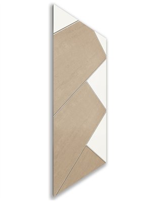 Holzschiebetür Nur Türblatt - Eiche und Weiss Model 1026