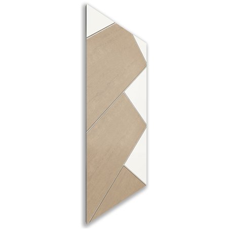 Holzschiebetür Nur Türblatt - Eiche und Weiss Model 1026