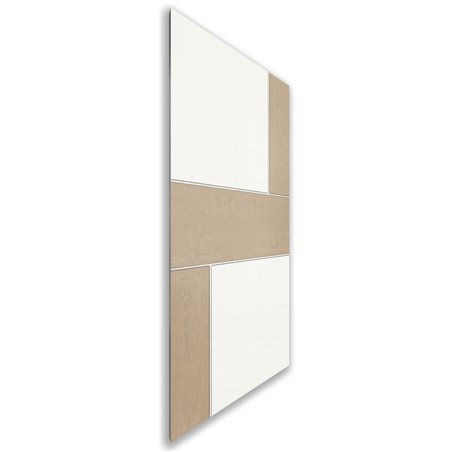 Holzschiebetür Nur Türblatt - Eiche und Weiss Model 1027