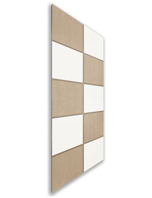 Holzschiebetür Nur Türblatt - Eiche und Weiss Model 1029