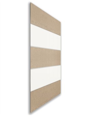 Holzschiebetür Nur Türblatt - Eiche und Weiss Model 1031