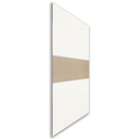 Holzschiebetür Nur Türblatt - Eiche und Weiss Model 1032