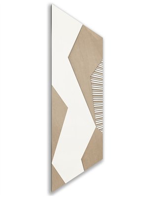 Holzschiebetür Nur Türblatt - Eiche und Weiss  Model 1033