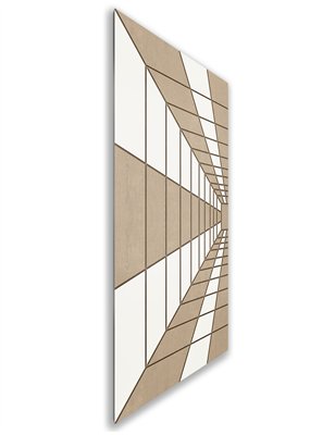 Holzschiebetür Nur Türblatt - Eiche und Weiss Model 1034