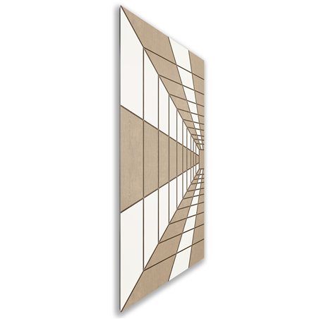 Holzschiebetür Nur Türblatt - Eiche und Weiss Model 1034