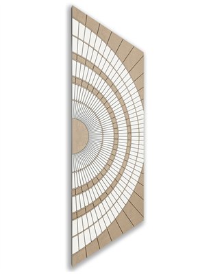 Holzschiebetür Nur Türblatt - Eiche und Weiss Model 1036
