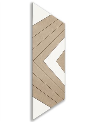 Holzschiebetür Nur Türblatt - Eiche und Weiss Model 1038