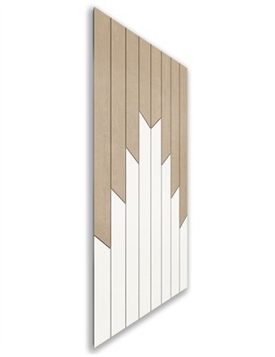 Holzschiebetür Nur Türblatt - Eiche und Weiss Model 1039