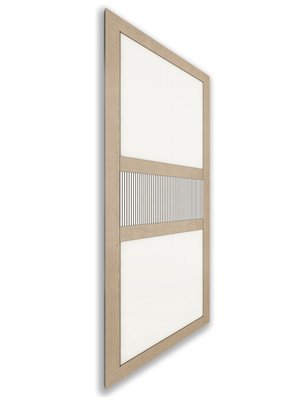 Holzschiebetür Nur Türblatt - Eiche und Weiss Model 1042