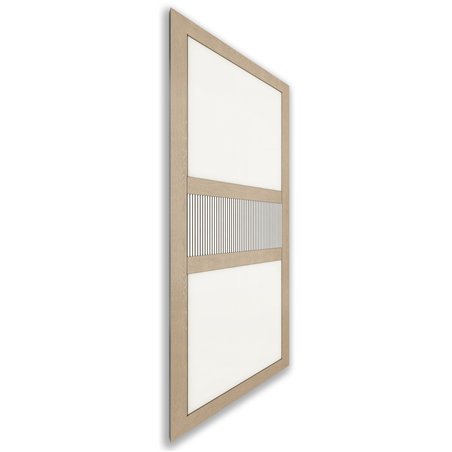 Holzschiebetür Nur Türblatt - Eiche und Weiss Model 1042