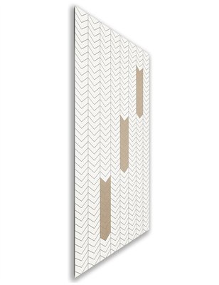 Holzschiebetür Nur Türblatt - Eiche und Weiss Model 1043