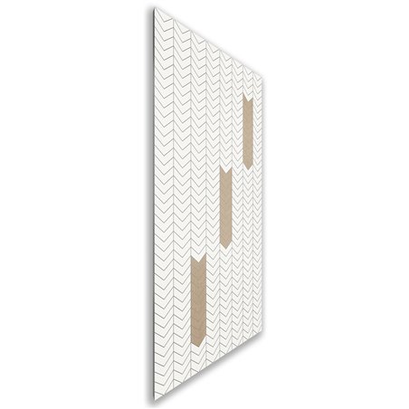 Holzschiebetür Nur Türblatt - Eiche und Weiss Model 1043