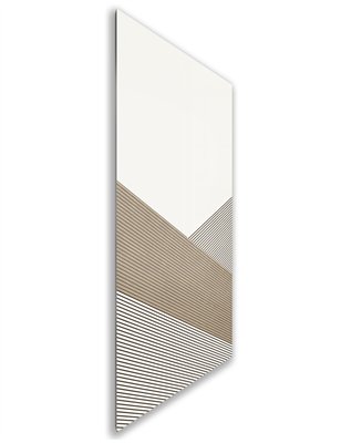 Holzschiebetür Nur Türblatt - Eiche und Weiss Model 1044