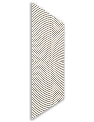Holzschiebetür Nur Türblatt - Eiche und Weiss Model 1047