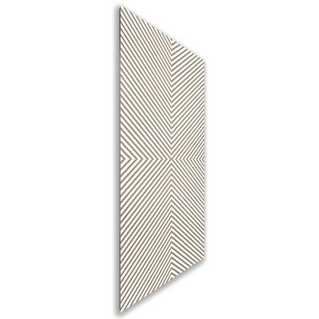 Holzschiebetür Nur Türblatt - Eiche und Weiss Model 1047
