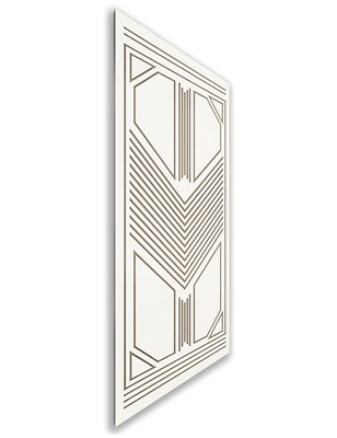 Holzschiebetür Nur Türblatt - Eiche und Weiss Model 1048