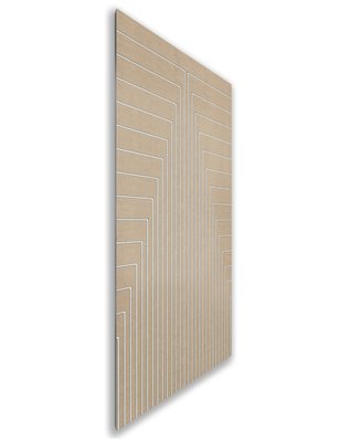 Holzschiebetür Nur Türblatt - Eiche und Weiss Model 1052