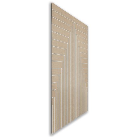 Holzschiebetür Nur Türblatt - Eiche und Weiss Model 1052