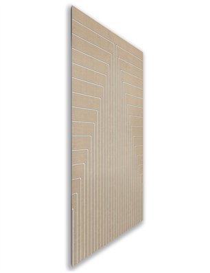 Holzschiebetür Nur Türblatt - Eiche und Weiss  Model 1052