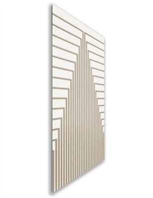 Holzschiebetür Nur Türblatt - Eiche und Weiss Model 1053
