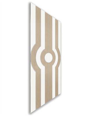 Holzschiebetür Nur Türblatt - Eiche und Weiss Model 1055