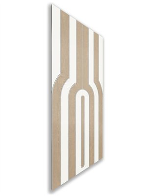 Holzschiebetür Nur Türblatt - Eiche und Weiss Model 1056