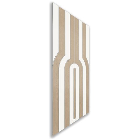 Holzschiebetür Nur Türblatt - Eiche und Weiss Model 1056