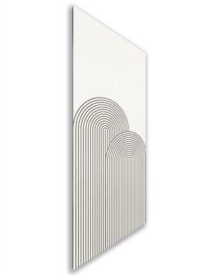 Holzschiebetür Nur Türblatt - Eiche und Weiss Model 1057