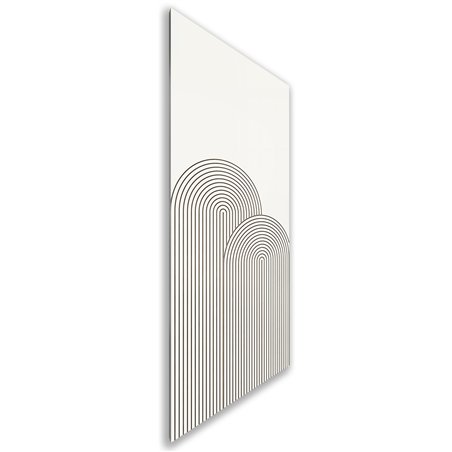 Holzschiebetür Nur Türblatt - Eiche und Weiss Model 1057