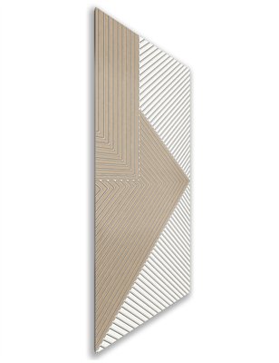 Holzschiebetür Nur Türblatt - Eiche und Weiss Model 1058