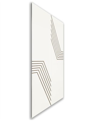 Holzschiebetür Nur Türblatt - Eiche und Weiss Model 1060