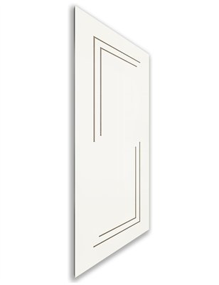 Holzschiebetür Nur Türblatt - Eiche und Weiss Model 1065