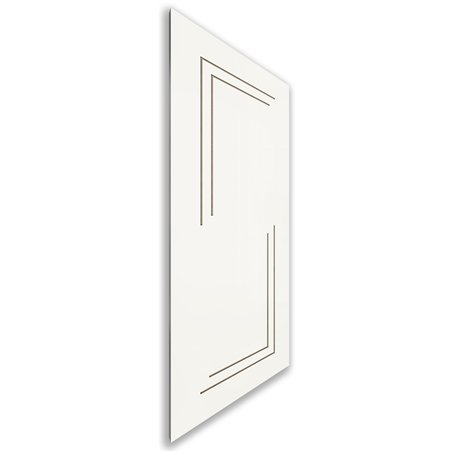 Holzschiebetür Nur Türblatt - Eiche und Weiss Model 1065