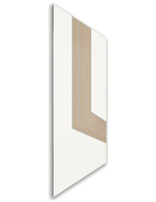 Holzschiebetür Nur Türblatt - Eiche und Weiss Model 1073