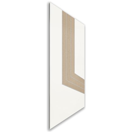 Holzschiebetür Nur Türblatt - Eiche und Weiss Model 1073