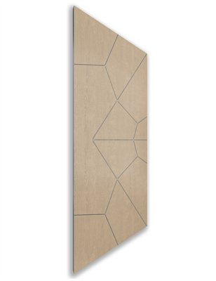 Holzschiebetür Nur Türblatt - Eiche und Weiss Model 1075