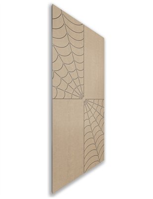 Holzschiebetür Nur Türblatt - Eiche und Weiss Model 1076