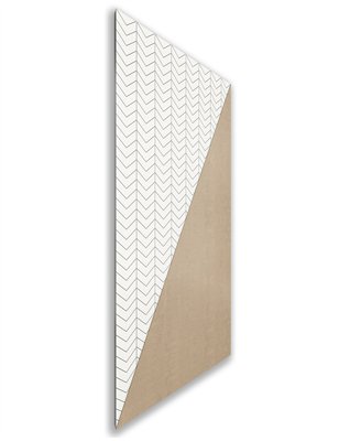 Holzschiebetür Nur Türblatt - Eiche und Weiss Model 1078