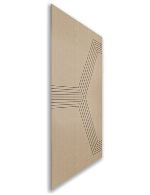 Holzschiebetür Nur Türblatt - Eiche und Weiss Model 1079