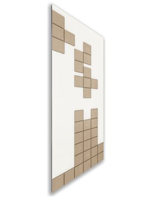 Holzschiebetür Nur Türblatt - Eiche und Weiss Model 1081