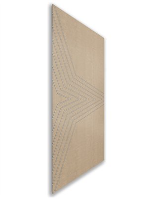 Holzschiebetür Nur Türblatt - Eiche und Weiss Model 1083