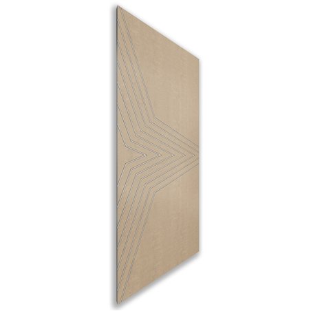 Holzschiebetür Nur Türblatt - Eiche und Weiss Model 1083