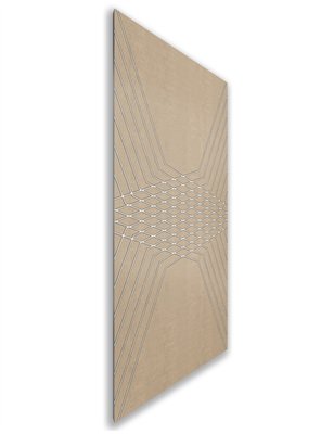 Holzschiebetür Nur Türblatt - Eiche und Weiss Model 1084